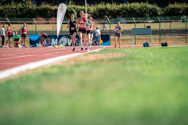 Marie Proepsting (VfL Eintracht Hannover), Jasmina Stahl (Hannover 96), Jana Schluesche (VfL Eintracht Hannover) am 02.07.2022 waehrend den NLV+BLV Leichtathletik-Landesmeisterschaften im Jahnstadion in Goettingen (Tag 1)